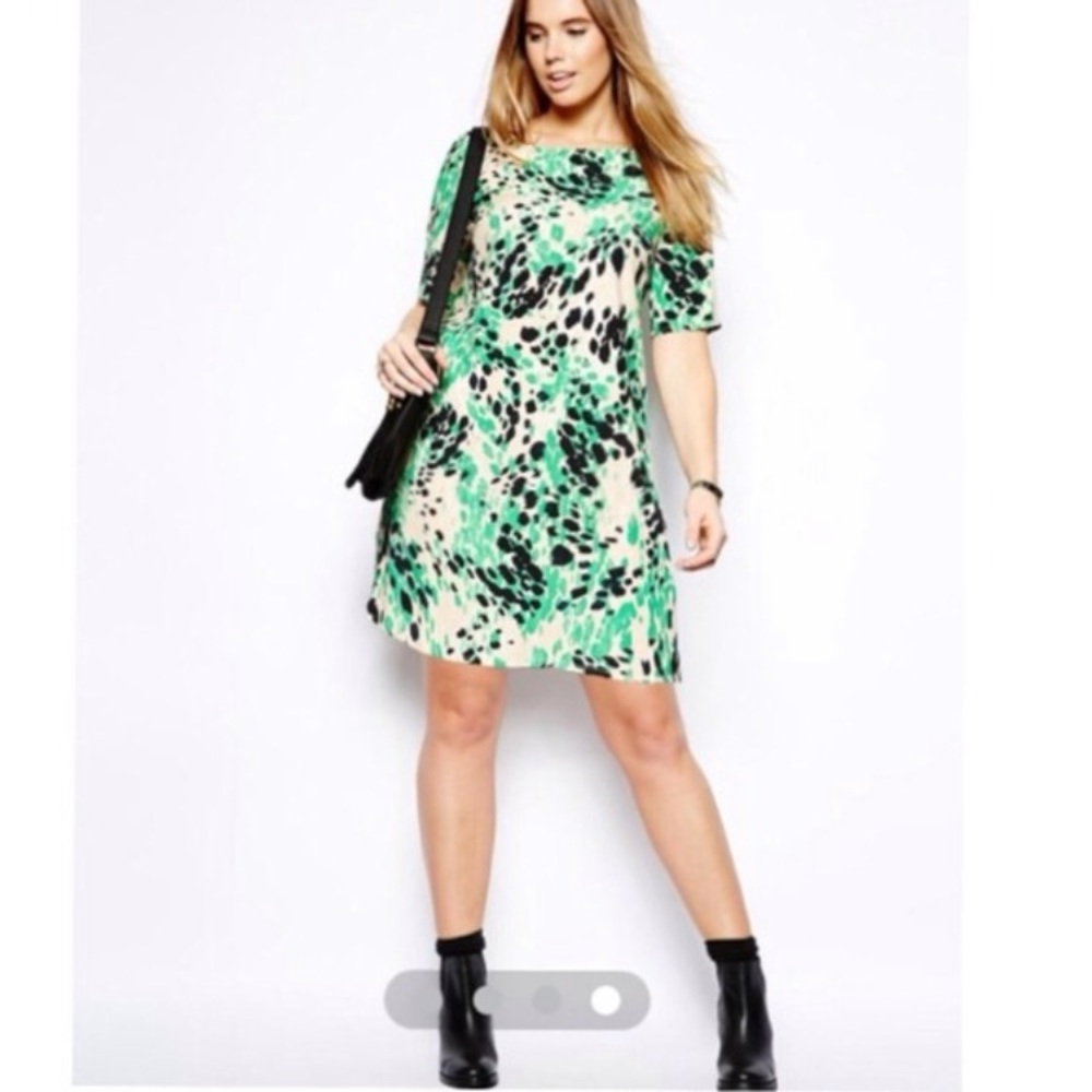 ASOS curve multicolored shift dress